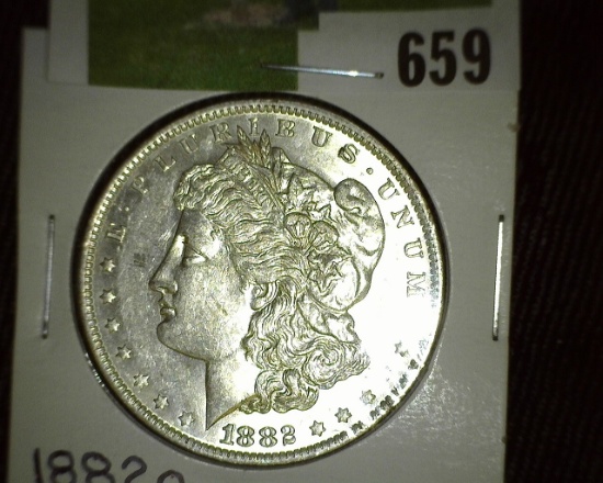 1882 O Morgan Silver Dollar. Lots of luster.