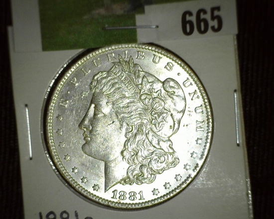 1881 O Morgan Silver Dollar. Lots of luster.