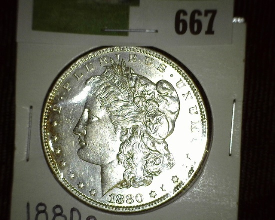 1880 O Morgan Silver Dollar. Lots of luster.