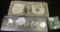 Series 1935D $1 Silver Certificate & 1961 U.S. Proof Set in Snaptight case.