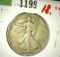 1929 D Walking Liberty Half Dollar, Key date in nice condition.