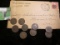1898 Adams Express Company Stamped & Postmarked Cover & (10) Old Indian Head Cents.