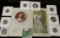 Pair of 1910 era Post Cards & and a group of carded U.S. Nickels dating back to 1890, all ready for