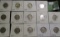 (12) 1937 P, 37 D, & 37 S Buffalo Nickels. All carded and ready for a coin show.