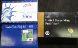 1971 S, 2006 S, & 2011 S U.S. Proof Sets in original boxes of issue.