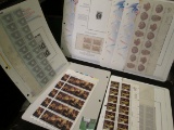 Old Mint U.S. Stamp Collection of Partial Sheets & Plateblocks. ($10.29 face value).