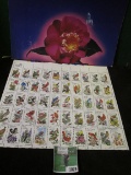 Sheet of Mint Used Statehood Bird and Flower .20c Stamps. ($10 face value).