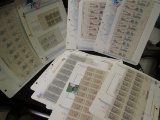 Large Collection of Plateblocks and Partial Sheets of U.S. Stamps. (face value $13.60)