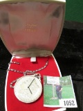 1887 Morgan Dollar Design Watch on Necklace Chain, may need battery.