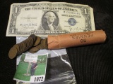 Roll of (50) Nice 1906 Indian Head Cents and a Series 1935 C $1 Silver Certificate.