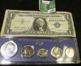 1967 U.S. Special Mint Set in plastic case Series 1957A One Dollar Silver Certificate.