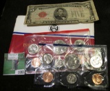 1987 U.S. Mint Set in original envelope (only way to get the Half dollars) & Series 1928C Five Dolla
