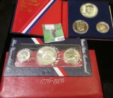 1976 S U.S. Bicentennial Three-piece Proof & Mint Sets. (6 pcs.)