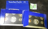 1968 S, 69 S, & 71 S U.S. Proof Sets, all original as issued.