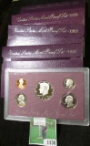 1988 S, 89 S, 90 S, & 91 S U.S. Proof Sets. Original as issued.