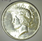 1923 P High Grade U.S. Peace Silver Dollar.