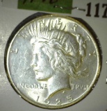 1925 P High Grade U.S. Peace Silver Dollar.