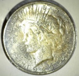 1923 P High Grade U.S. Peace Silver Dollar with spectacular toning.