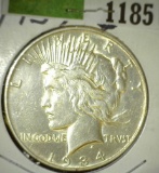 1934 D High Grade U.S. Peace Silver Dollar.