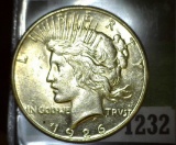 1926 S High Grade U.S. Peace Silver Dollar.