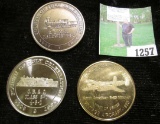 1976 & 1984 Railroad Medals & 1993 Aviation Expo Medal, all Gem BU, 39mm.