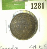 1882 H Canada Large Cent, CH EF.