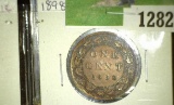 1895 & 1898H Canada Large Cents, both AU but look cleaned.
