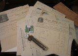 (10) late 1890s to early 1900 Invoices from various Minnesota businesses; & a solid date roll of 193