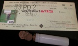 1942 World War II era Check drawn on the 
