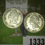 1942 & 1951 Dominican Republic .900 fine Silver Ten Centavos, KM#19.