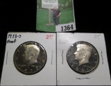 1973 S & 81 S  Proof Kennedy Half Dollars.