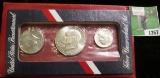 1776-1976 S U.S. Three-Piece Silver Mint Set in original envelope.