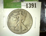 1933 S Walking Liberty Silver Half, Scarce date.