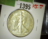 1947 D Walking Liberty Half Dollar, Gem BU.