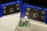 Pair of 1972 S Cameo U.S. Proof Sets in original boxes of issue.