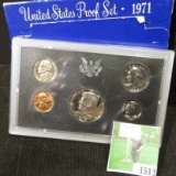 1971 S Cameo Frosted U.S. Proof Set in original box as issued.