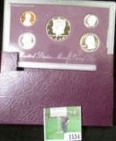 1990 S Cameo Frosted U.S. Proof Set in original box as issued.