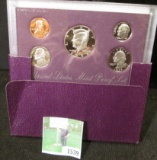 1992 S Cameo Frosted U.S. Proof Set in original box as issued.