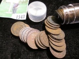 Mixed date Roll of Old Indian Head Cents dating before 1909.