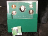 1996 S Cameo Frosted U.S. Proof Set in original box as issued.