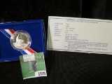 1986 S Proof Statue of Liberty Commemorative Half Dollar in original box of issue.