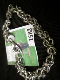 Heavy Sterling Silver Chain Link Bracelet.