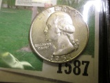 1951 D Washington Quarter, Fantastic High Grade BU.