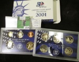 2001 S U.S. Proof Set in original box as issued. (10 pcs.).