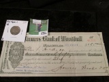 1914 Cancelled Certifcate of Deposit Not Subject to Check 