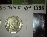 1913 S Type One (raised ground) Buffalo Nickel