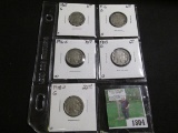 1915 P, 16 P, S, 18 P, & D Buffalo Nickels. All Good condition.