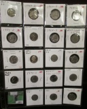 Plastic Stock page with (19) Old Liberty, Buffalo and Jefferson Nickels dating back to 1897. Include