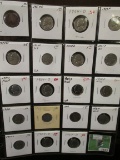 Plastic Stock page with (19) Old Liberty, Buffalo and Jefferson Nickels dating back to 1899. Include
