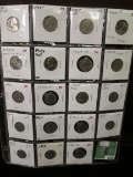 Plastic Stock page with (19) Old Buffalo and Jefferson Nickels dating back to 1913 D. All ready for